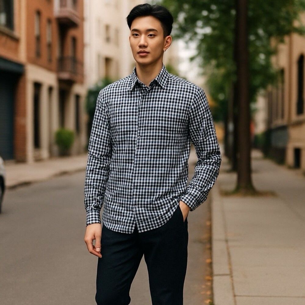 J Crew 120’s Slim Fit Size 15/33‎ Men's Casual Dress Long Sleeve Shirt